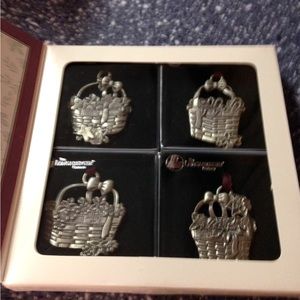 Longaberger Basket Ornaments years 1981-1996. Sixteen total.